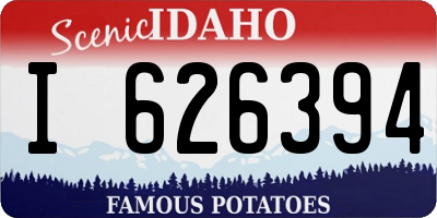 ID license plate I626394