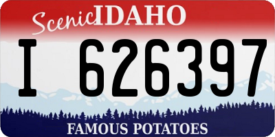 ID license plate I626397