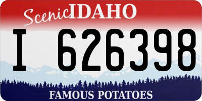 ID license plate I626398