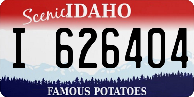 ID license plate I626404