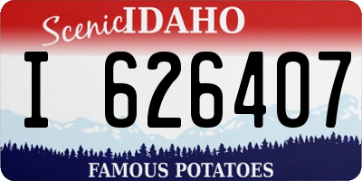 ID license plate I626407