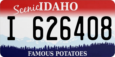 ID license plate I626408