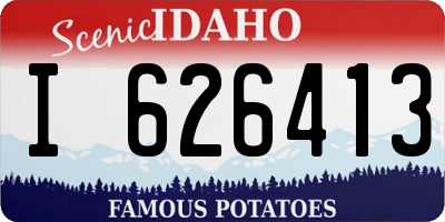 ID license plate I626413