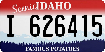 ID license plate I626415