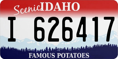 ID license plate I626417