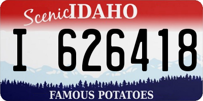 ID license plate I626418