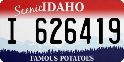 ID license plate I626419