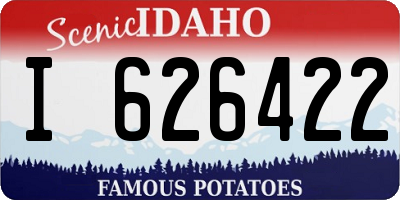 ID license plate I626422