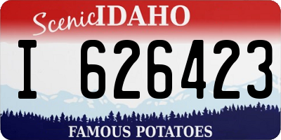 ID license plate I626423