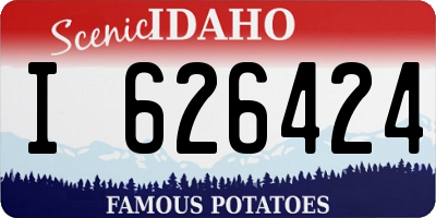 ID license plate I626424