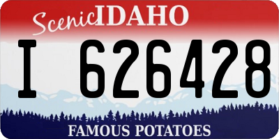ID license plate I626428