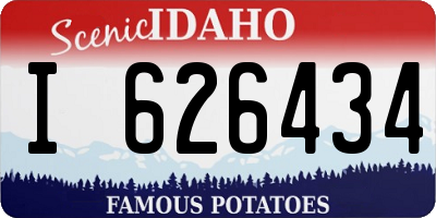 ID license plate I626434
