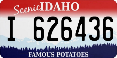 ID license plate I626436