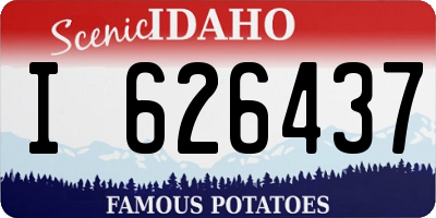 ID license plate I626437