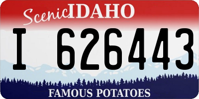 ID license plate I626443