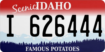 ID license plate I626444