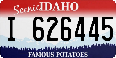 ID license plate I626445