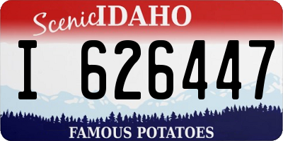 ID license plate I626447