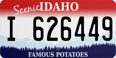 ID license plate I626449