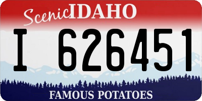 ID license plate I626451