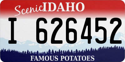 ID license plate I626452