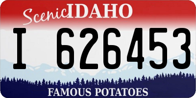 ID license plate I626453