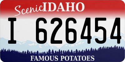 ID license plate I626454
