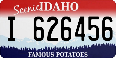 ID license plate I626456