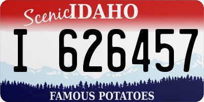 ID license plate I626457