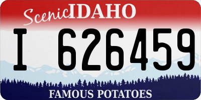 ID license plate I626459