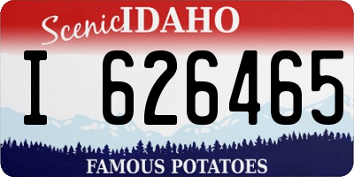 ID license plate I626465