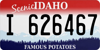 ID license plate I626467