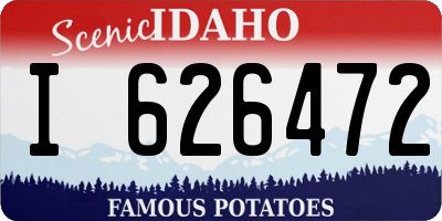 ID license plate I626472