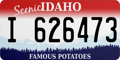 ID license plate I626473