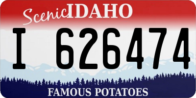 ID license plate I626474