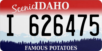 ID license plate I626475