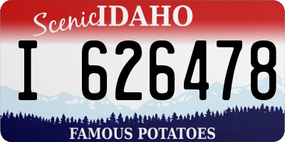 ID license plate I626478