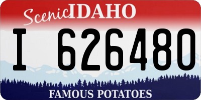 ID license plate I626480