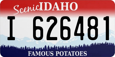 ID license plate I626481