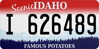 ID license plate I626489
