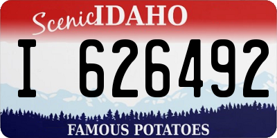 ID license plate I626492