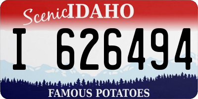 ID license plate I626494