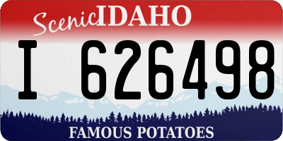 ID license plate I626498