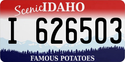 ID license plate I626503