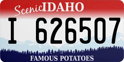 ID license plate I626507