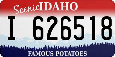 ID license plate I626518