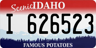 ID license plate I626523