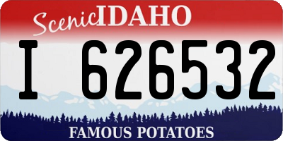 ID license plate I626532