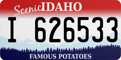 ID license plate I626533