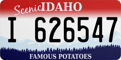 ID license plate I626547